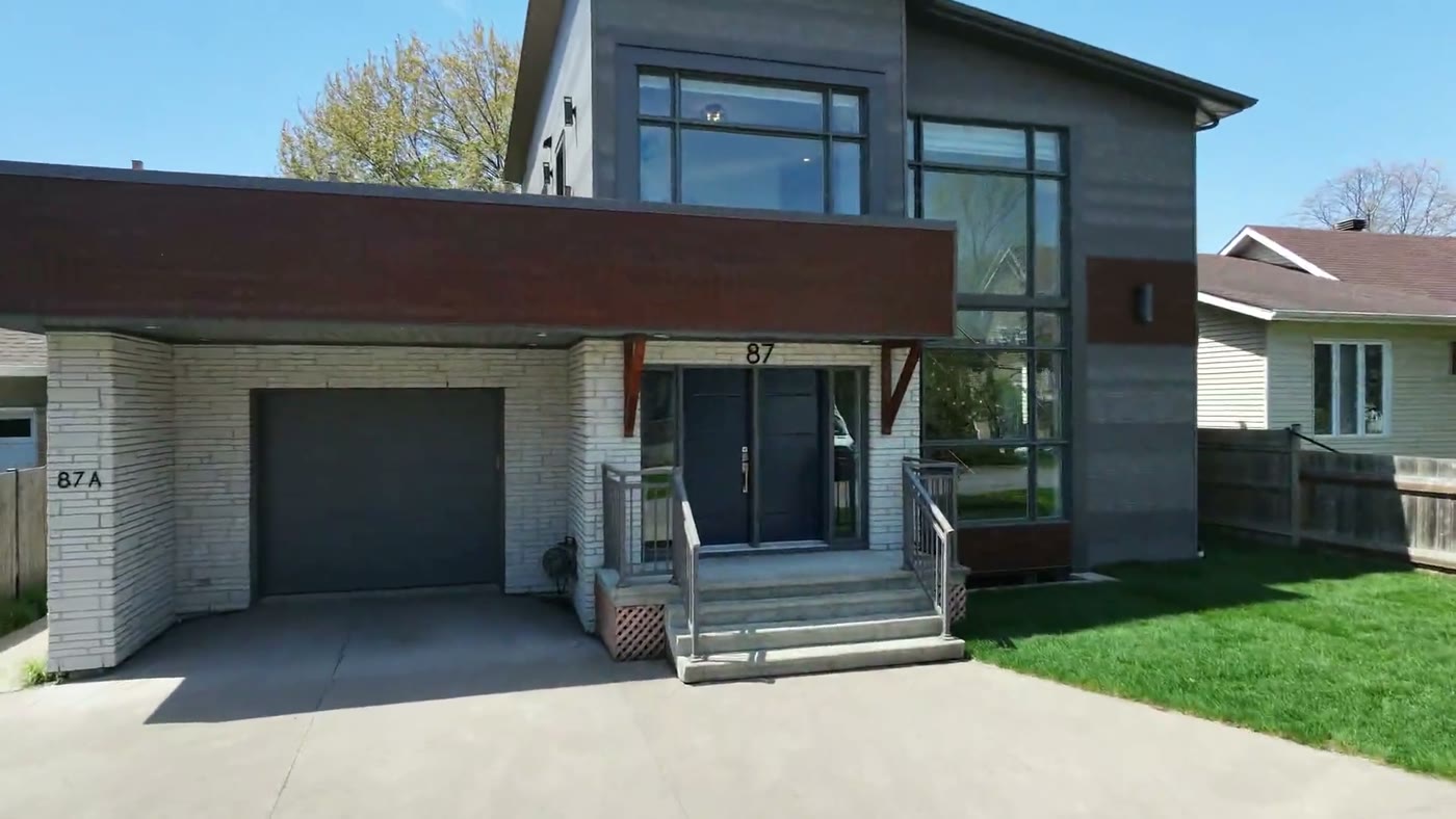 Façade d'une maison contemporaine